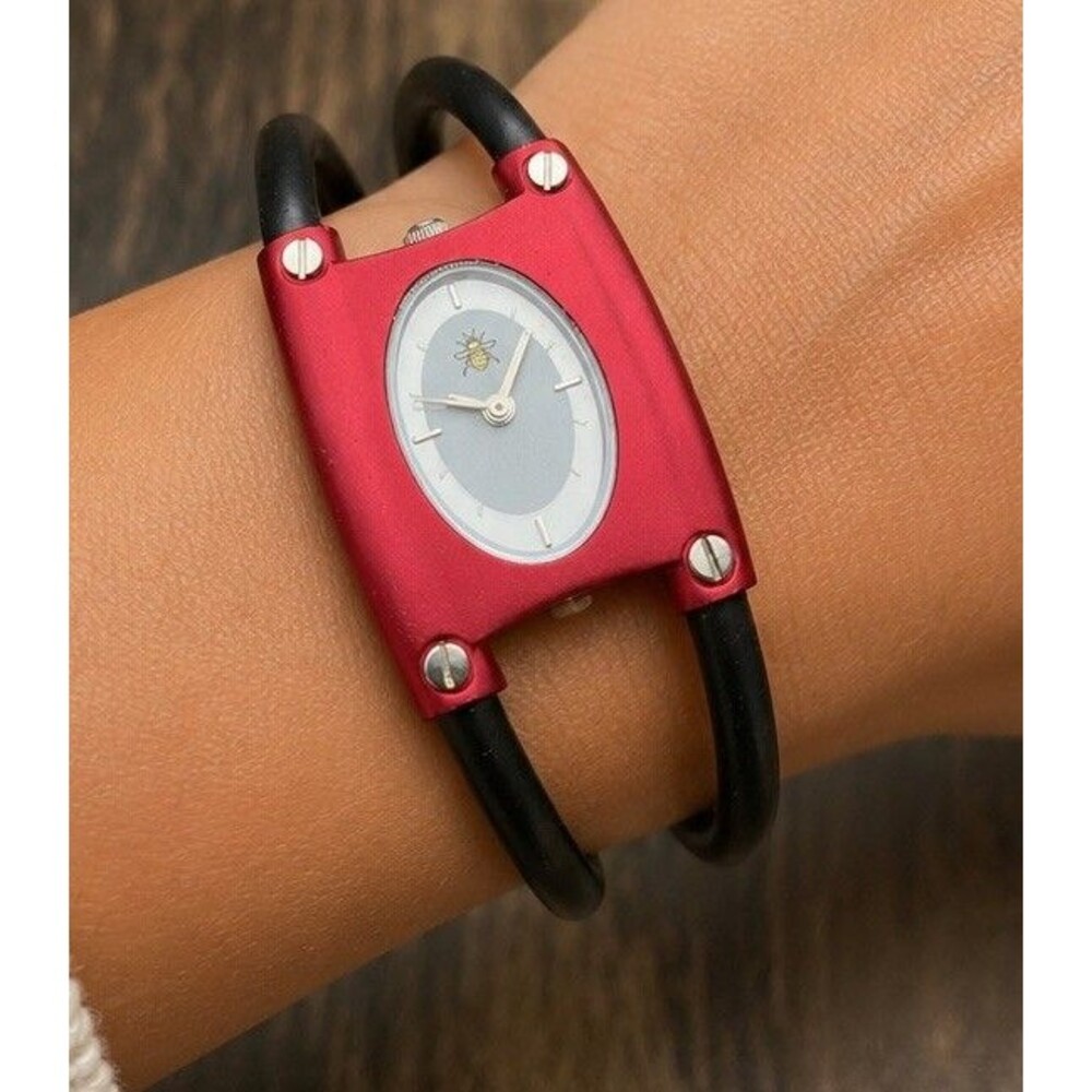Oui Art Pink Aluminum Womens Watch Working Very Unique 6.25”